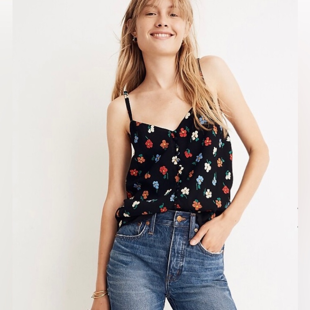 Madewell Button-Down Cami in Pressed Flowers - Size 6 - Like New Condition